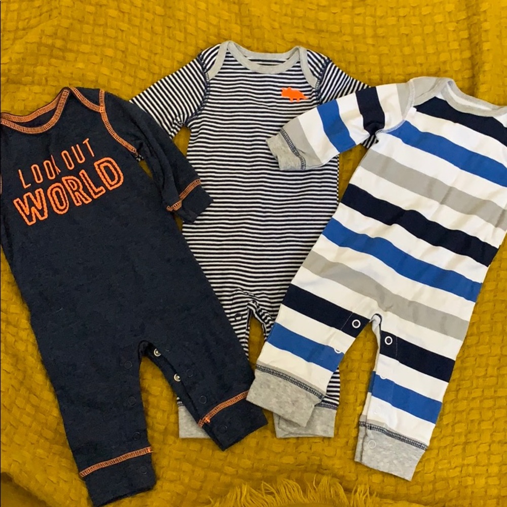 3 Baby Boy One Piece Outfits